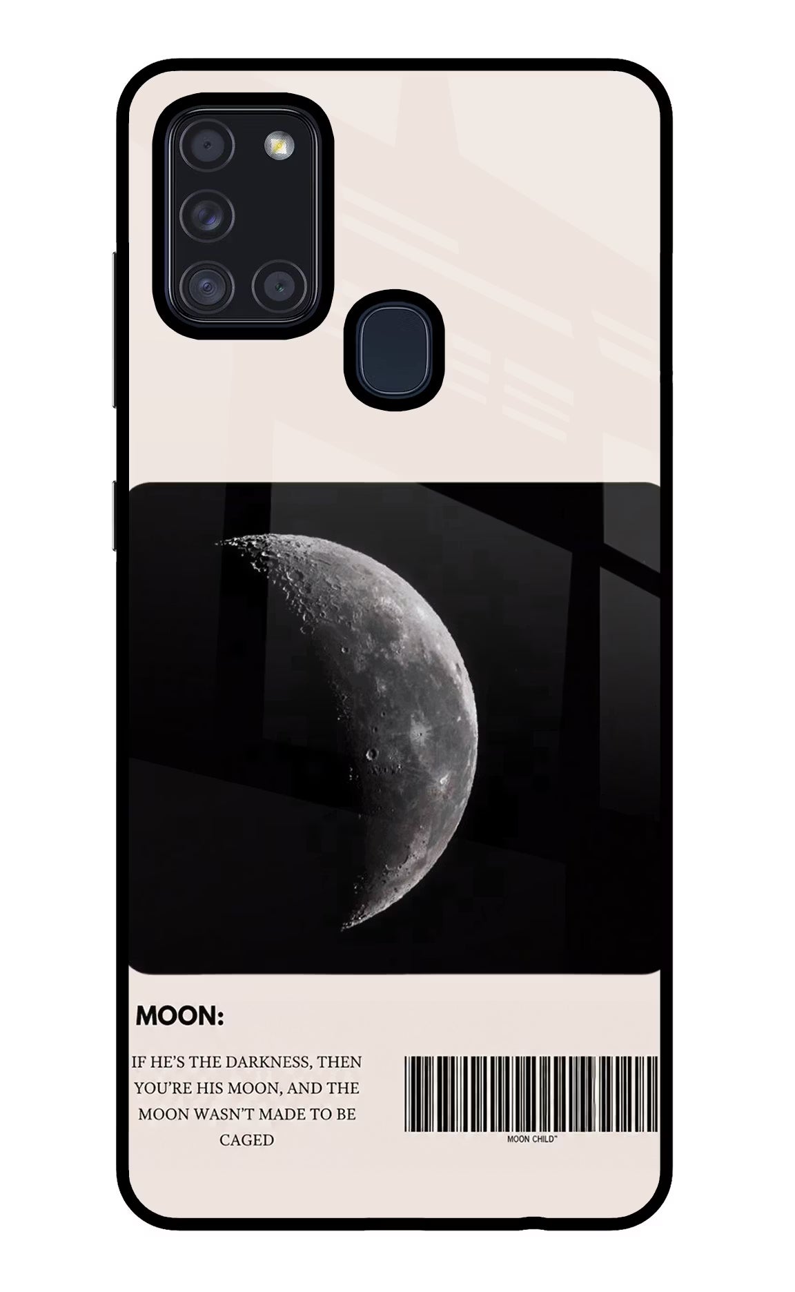 Moon Phase Samsung A21s Glass Case