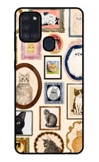 Mirror Cats Samsung A21s Glass Case