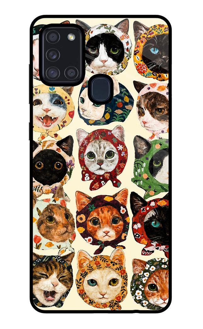 Cool Cat Samsung A21s Glass Case