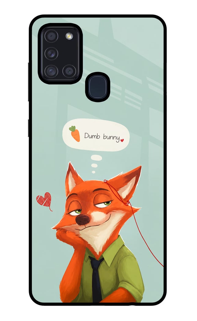 Nick Charm Samsung A21s Glass Case