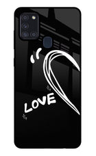 Love Line Samsung A21s Glass Case
