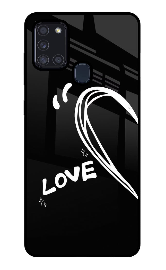 Love Line Samsung A21s Glass Case