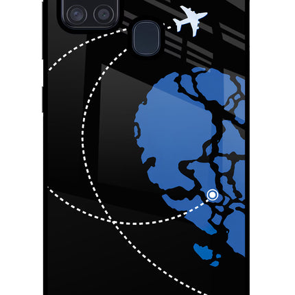Love Orbit Samsung A21s Glass Case