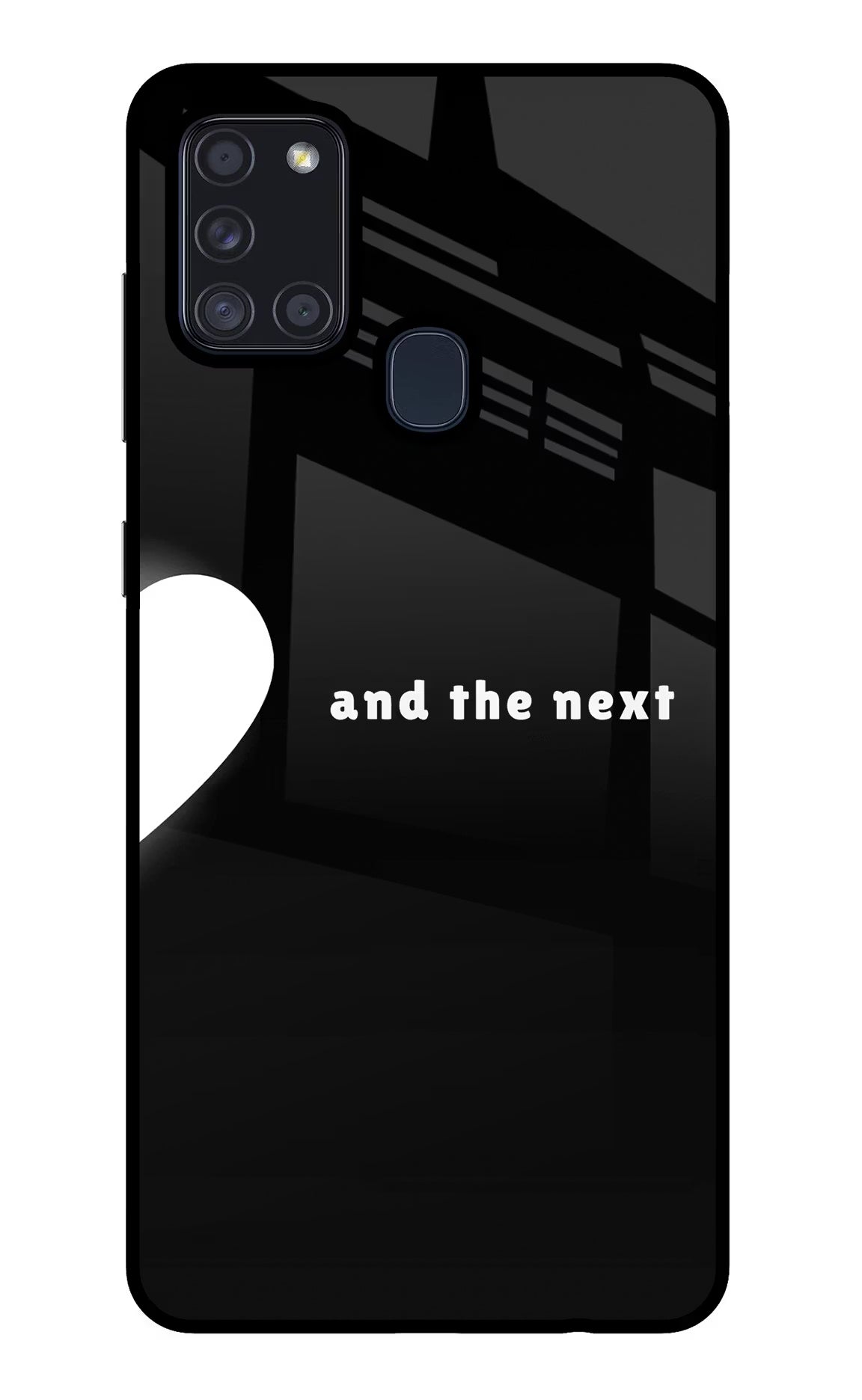 Next World Samsung A21s Glass Case