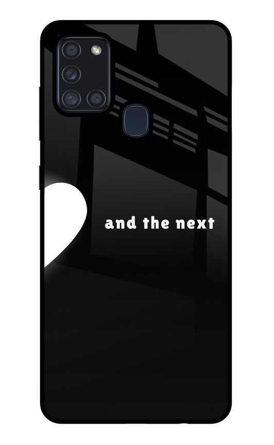 Next World Samsung A21s Glass Case
