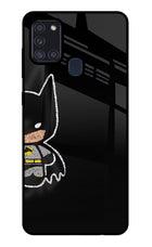Bat Kitty Samsung A21s Glass Case