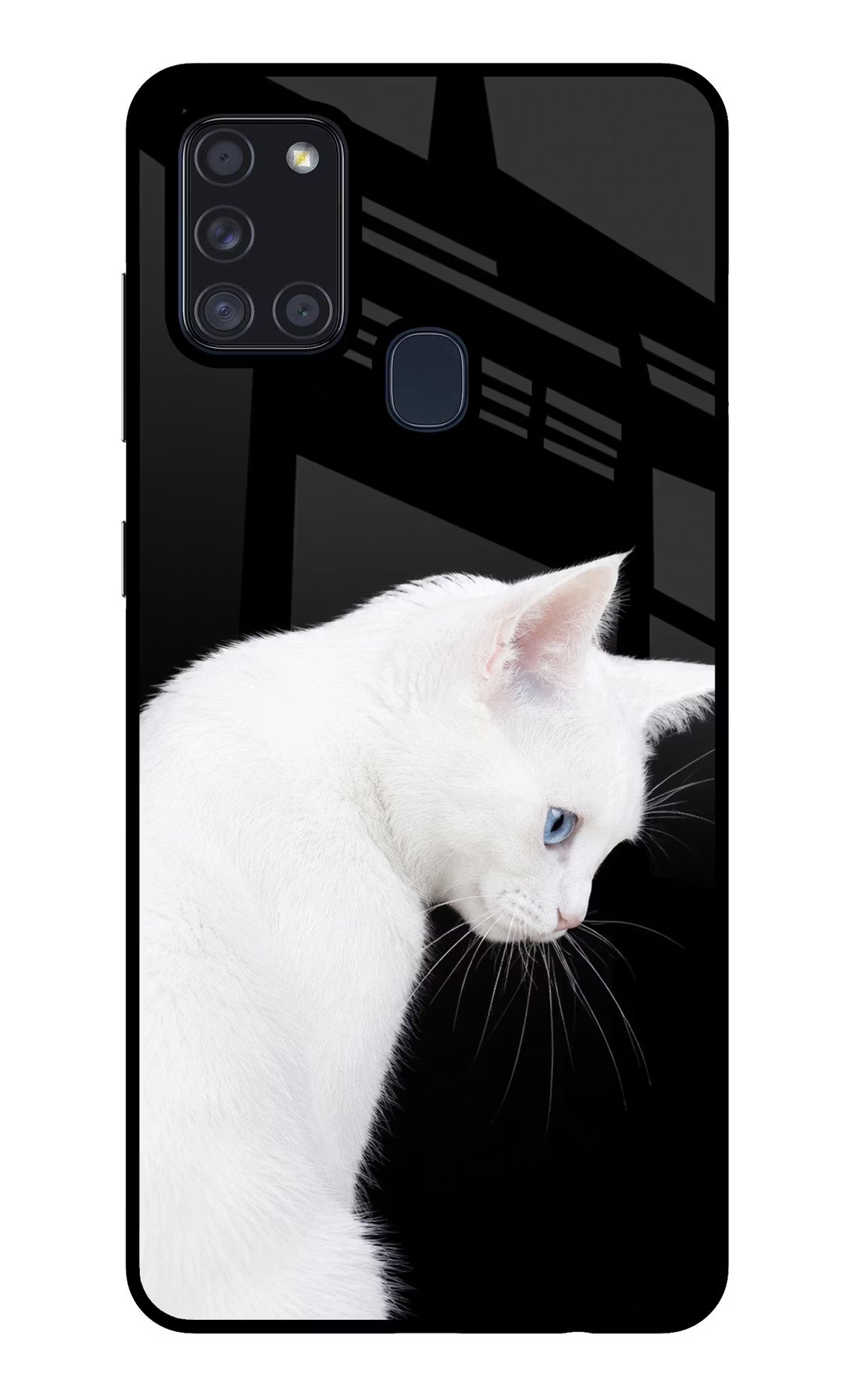Snow Gaze Samsung A21s Glass Case
