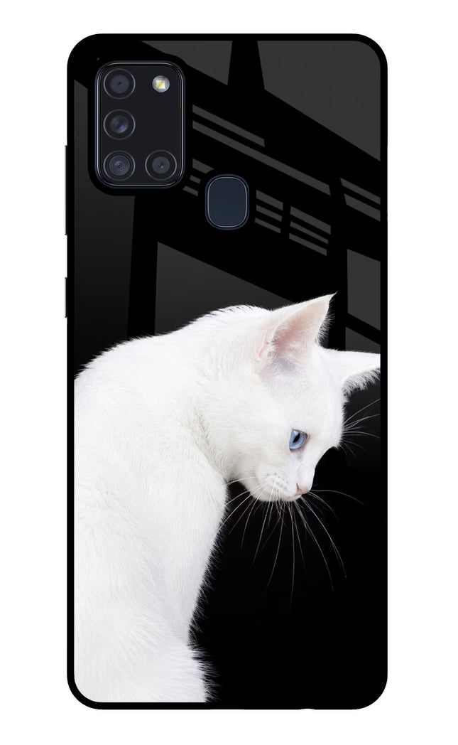 Snow Gaze Samsung A21s Glass Case