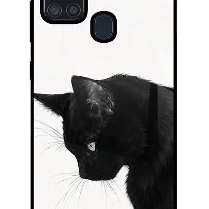 Shadow Gaze Samsung A21s Glass Case