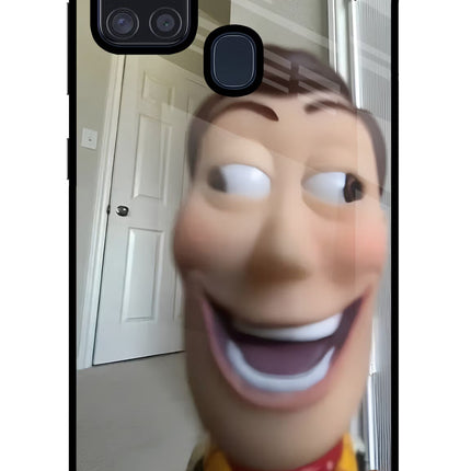Side Eye Woody Samsung A21s Glass Case