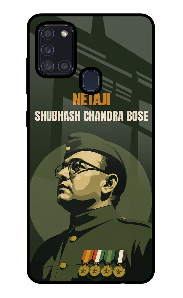 Netaji Legacy Samsung A21s Glass Case