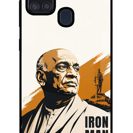Sardar Patel Iron Will Samsung A21s Glass Case