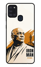 Sardar Patel Iron Will Samsung A21s Glass Case