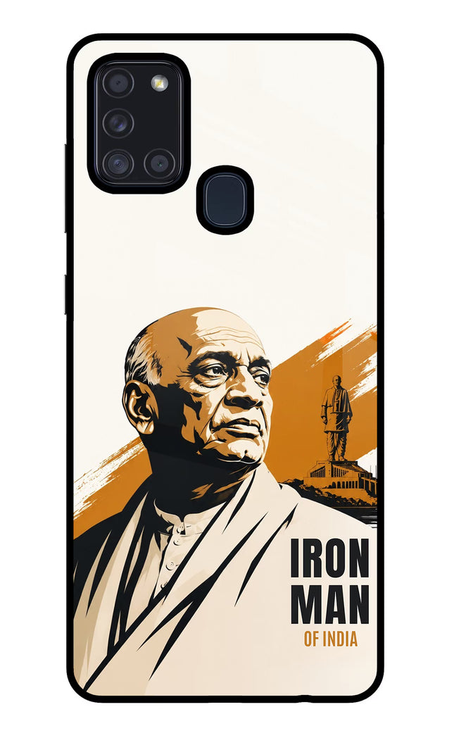 Sardar Patel Iron Will Samsung A21s Glass Case