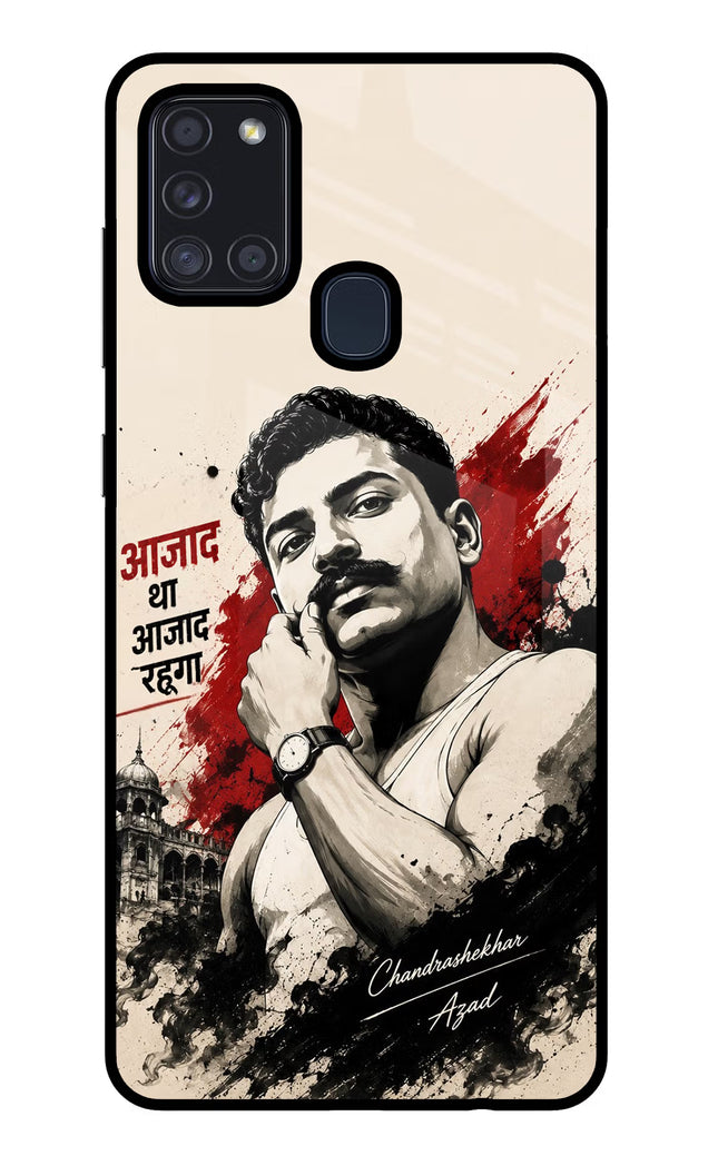 Chandrashekhar Azad Fearless Samsung A21s Glass Case