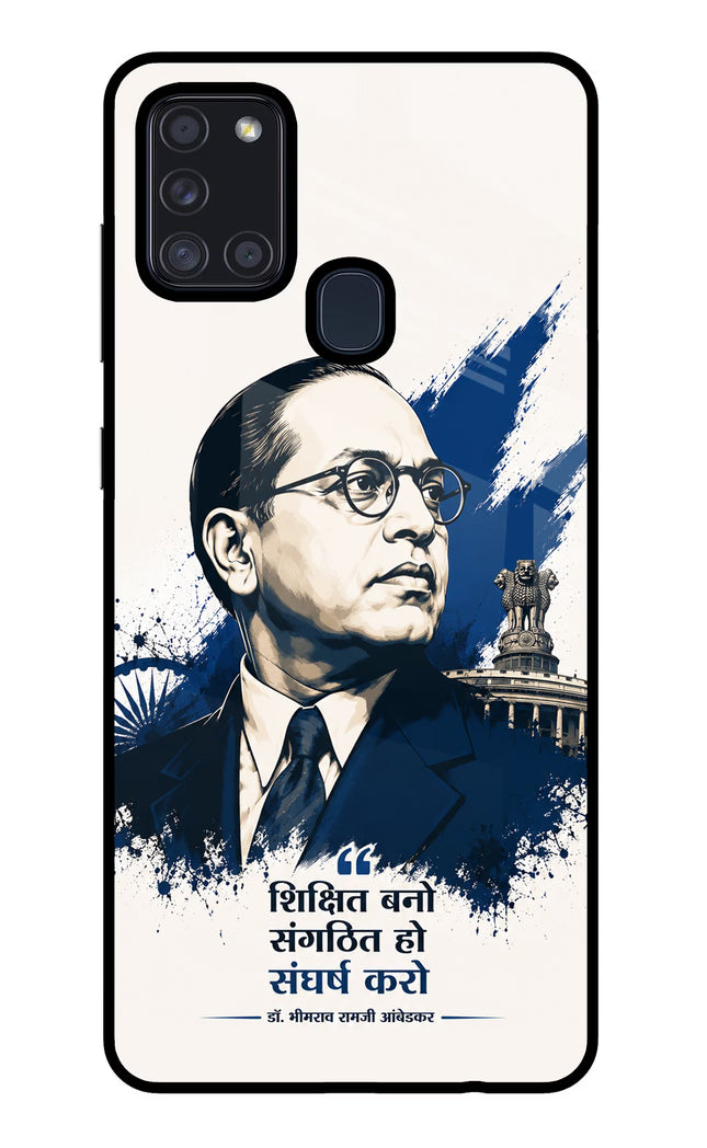 Dr. Ambedkar Visionary Samsung A21s Glass Case