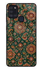 Green Pataka Samsung A21s Glass Case