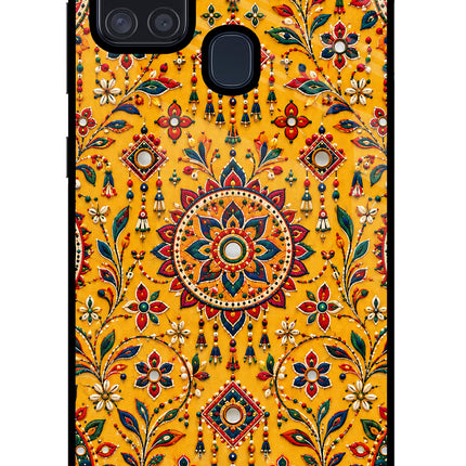 Sunlit Aura Samsung A21s Glass Case