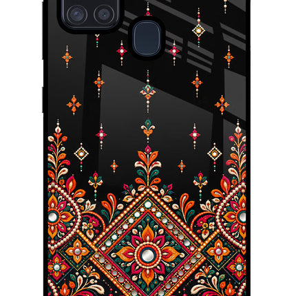 Noir Mehfil Samsung A21s Glass Case