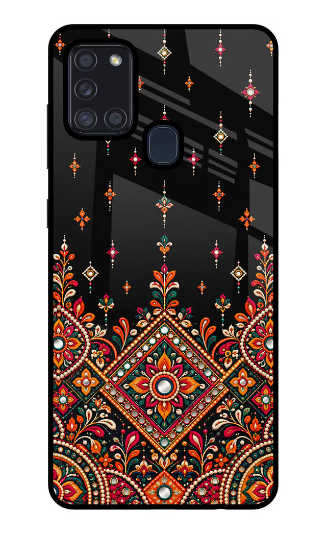 Noir Mehfil Samsung A21s Glass Case