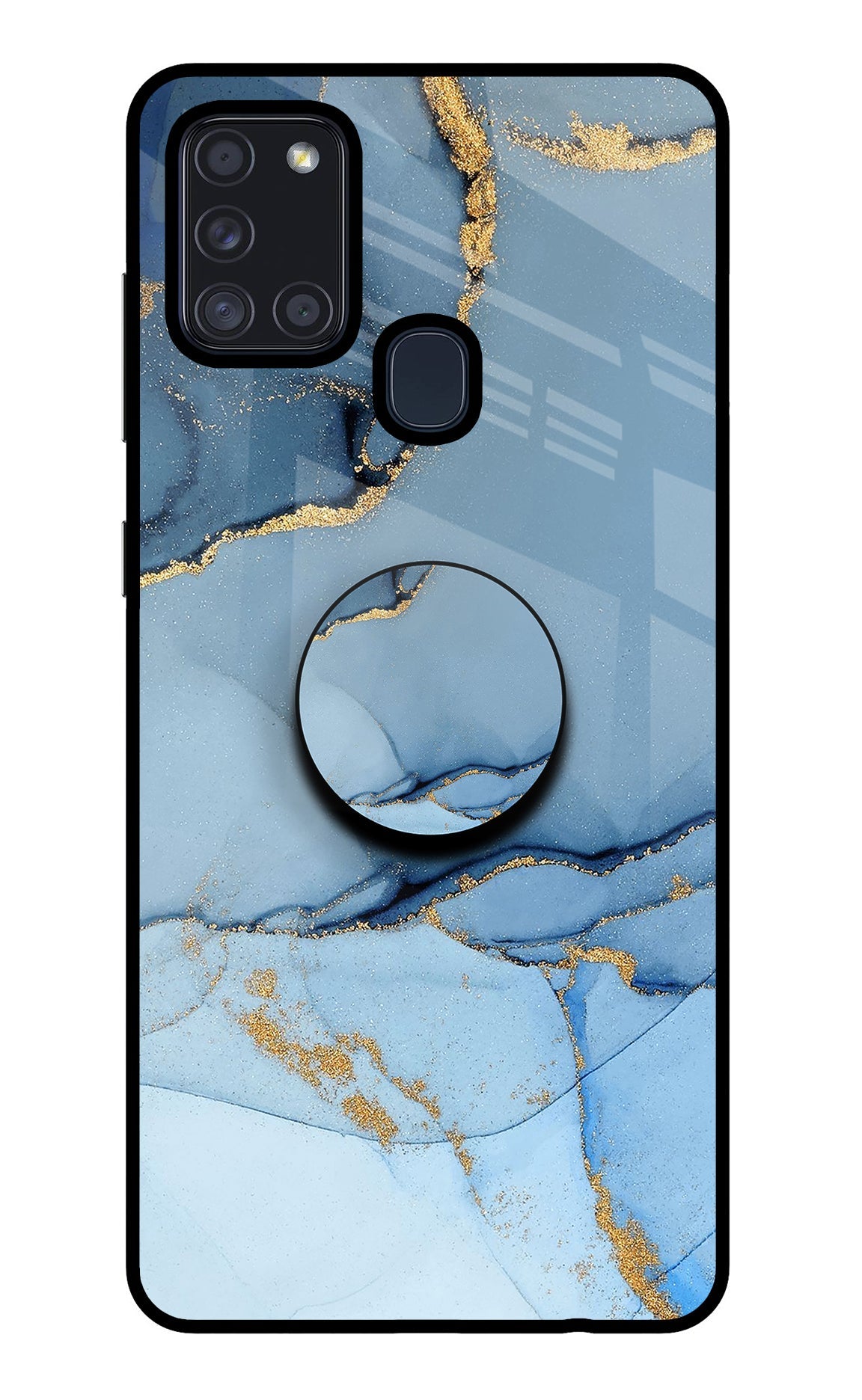 Blue Marble Samsung A21s Glass Case