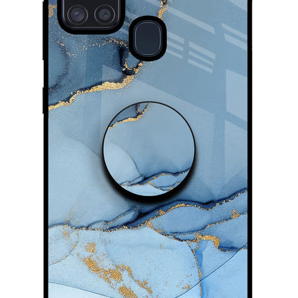 Blue Marble Samsung A21s Glass Case