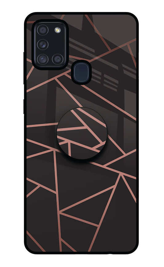 Geometric Pattern Samsung A21s Glass Case