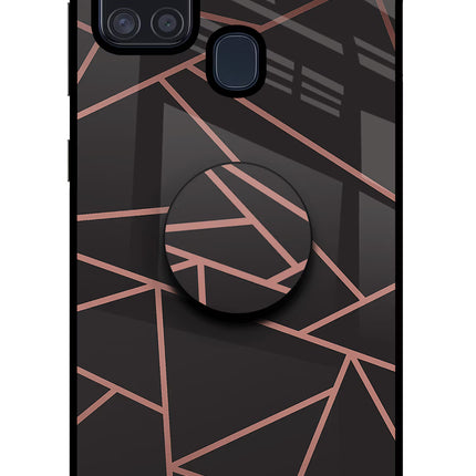 Geometric Pattern Samsung A21s Glass Case