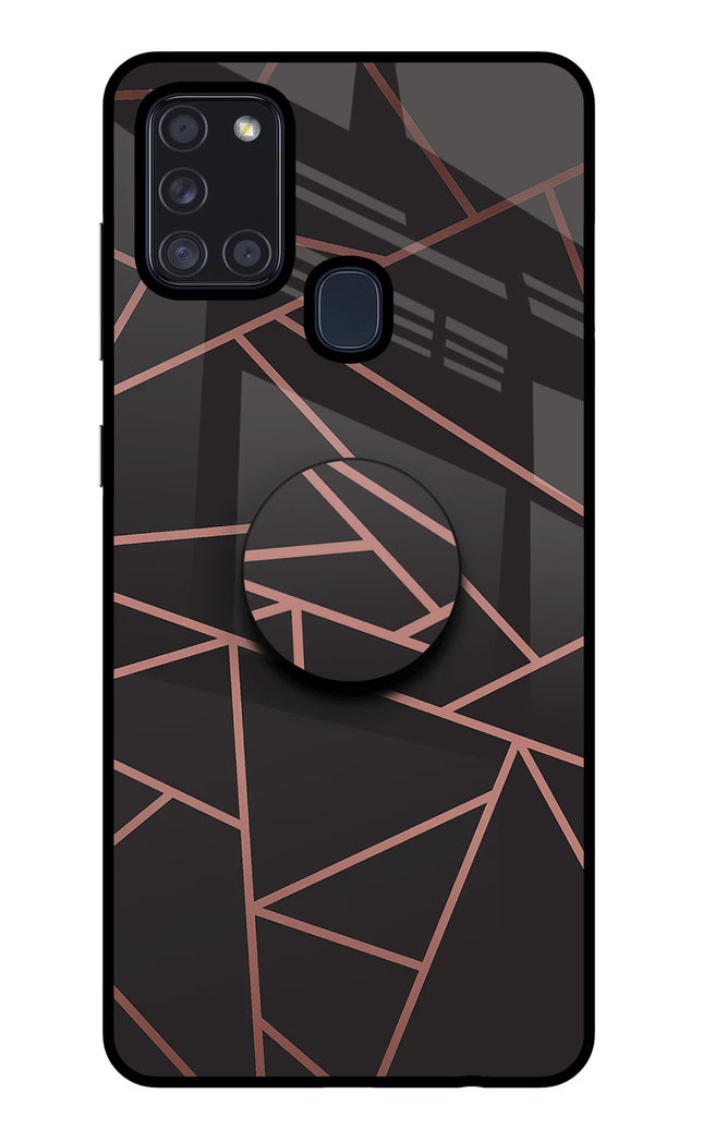 Geometric Pattern Samsung A21s Glass Case