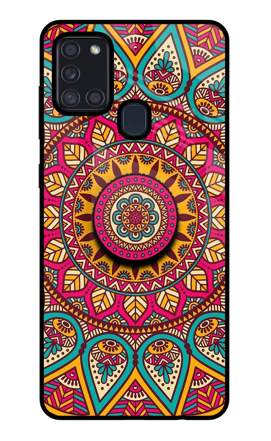 Mandala Samsung A21s Glass Case