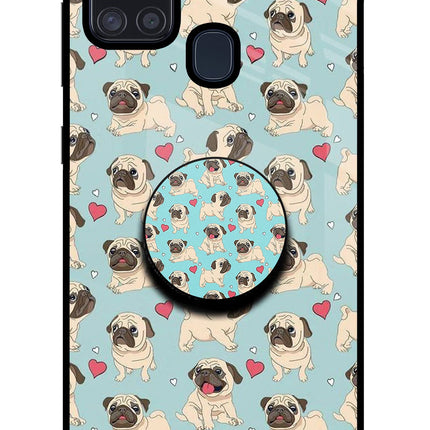 Pug Dog Samsung A21s Glass Case