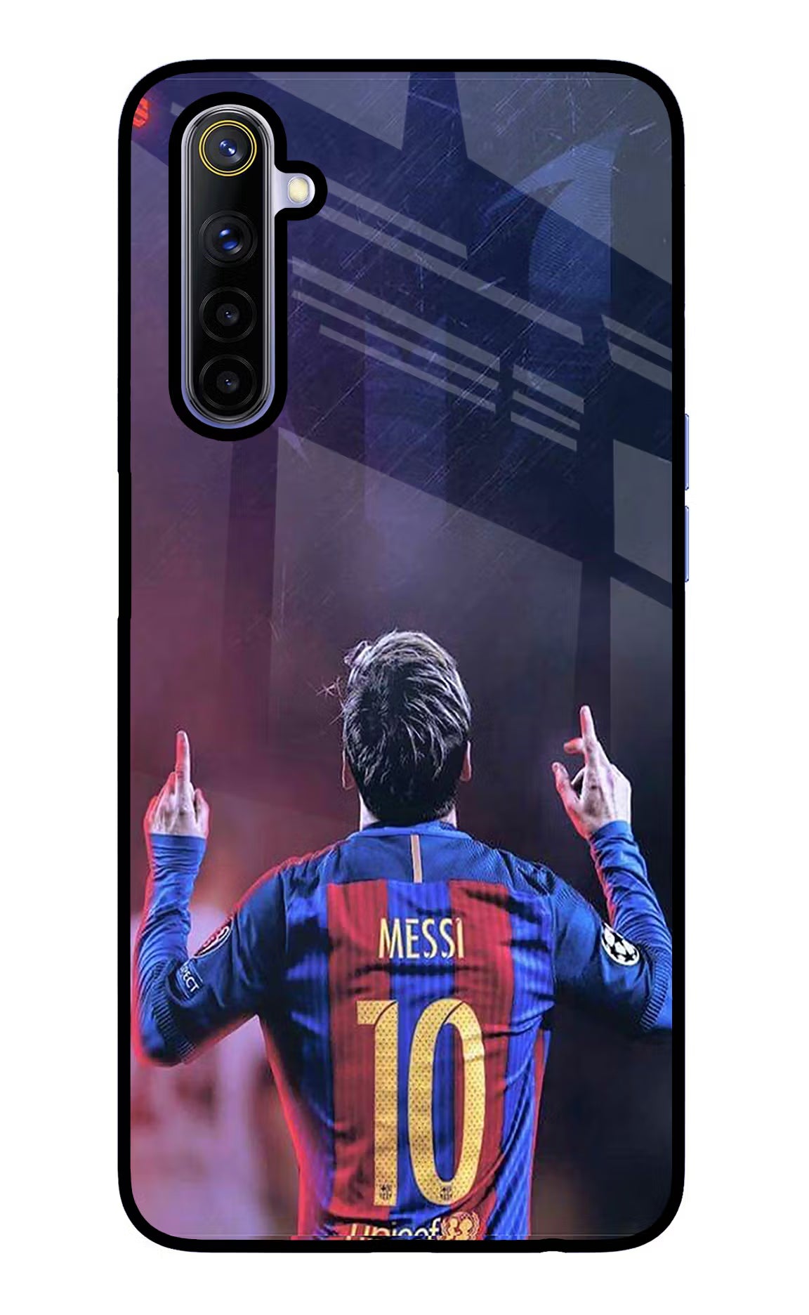 Messi Realme 6/6i Glass Case Back Cover by Casekaro