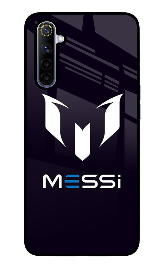 Messi Logo Realme 6/6i Glass Case
