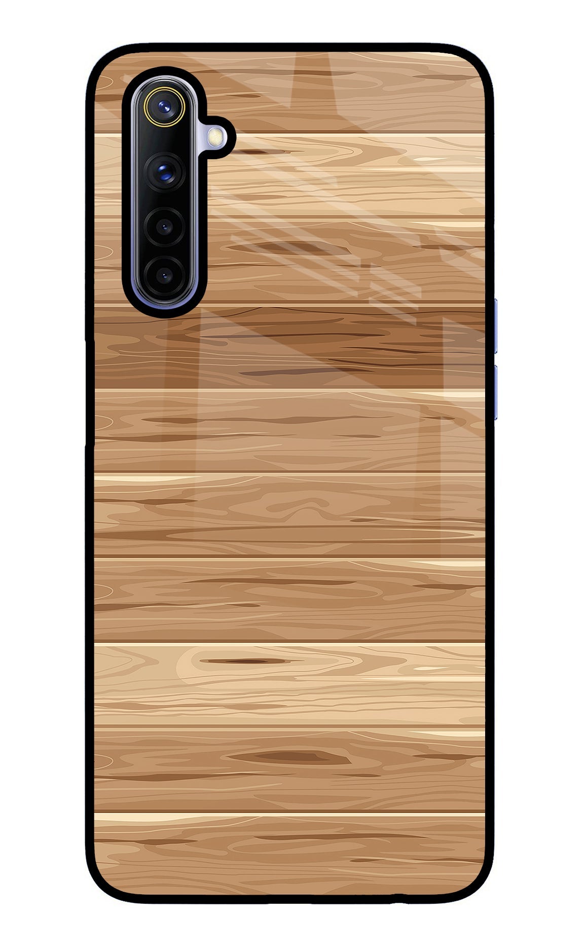 Wooden Vector Realme 6/6i Glass Case