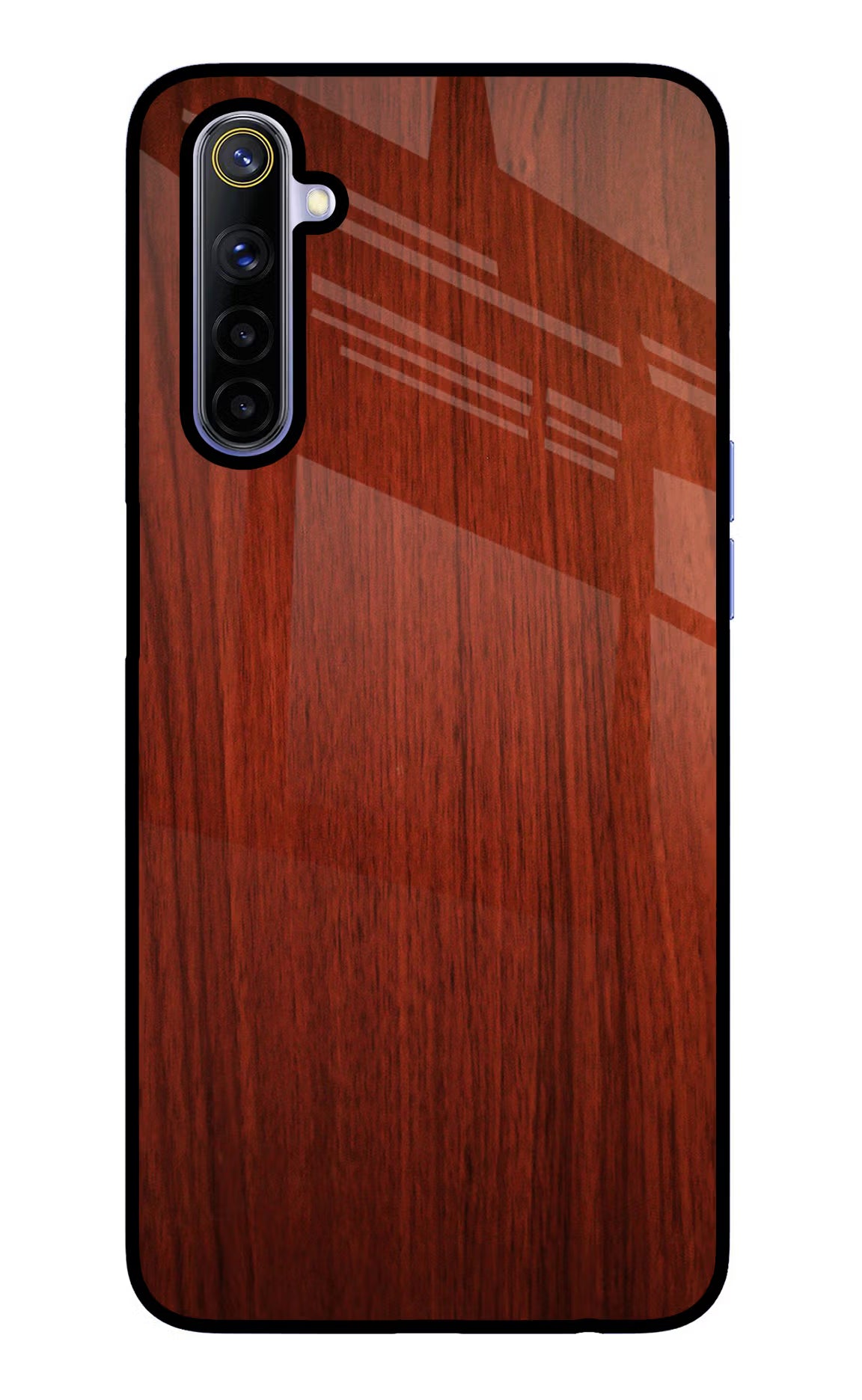 Wooden Plain Pattern Realme 6/6i Glass Case Back Cover by Casekaro