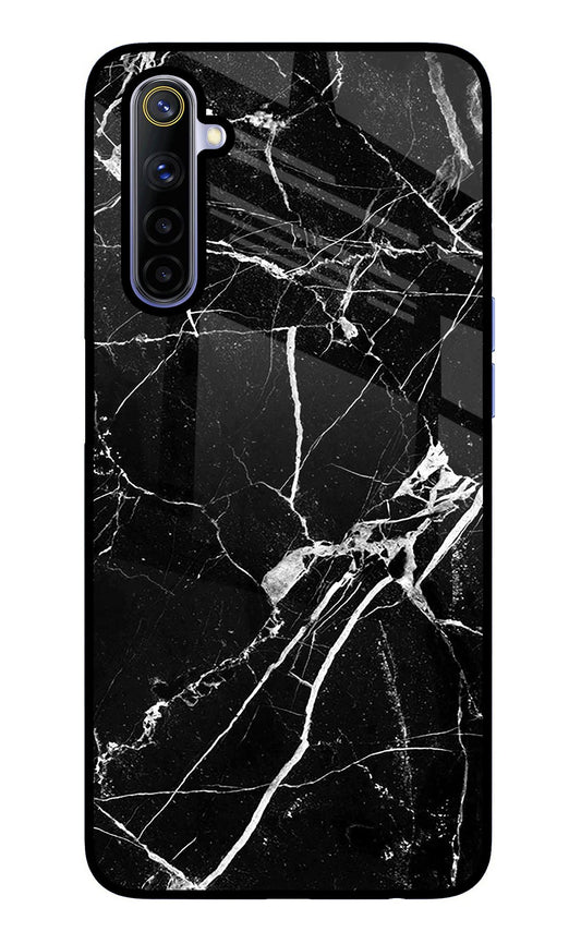 Black Marble Pattern Realme 6/6i Glass Case