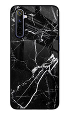 Black Marble Pattern Realme 6/6i Glass Case
