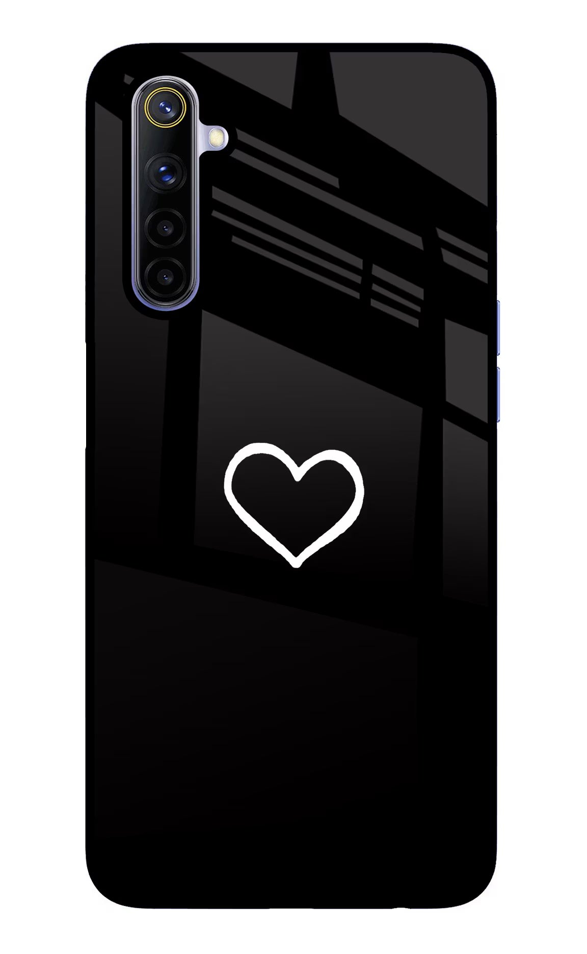 Heart Realme 6/6i Glass Case Back Cover by Casekaro