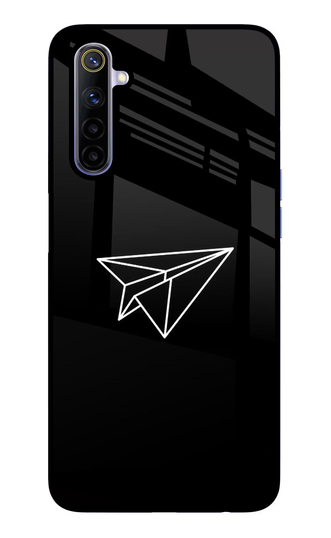 Paper Plane White Realme 6/6i Glass Case Back Cover by Casekaro