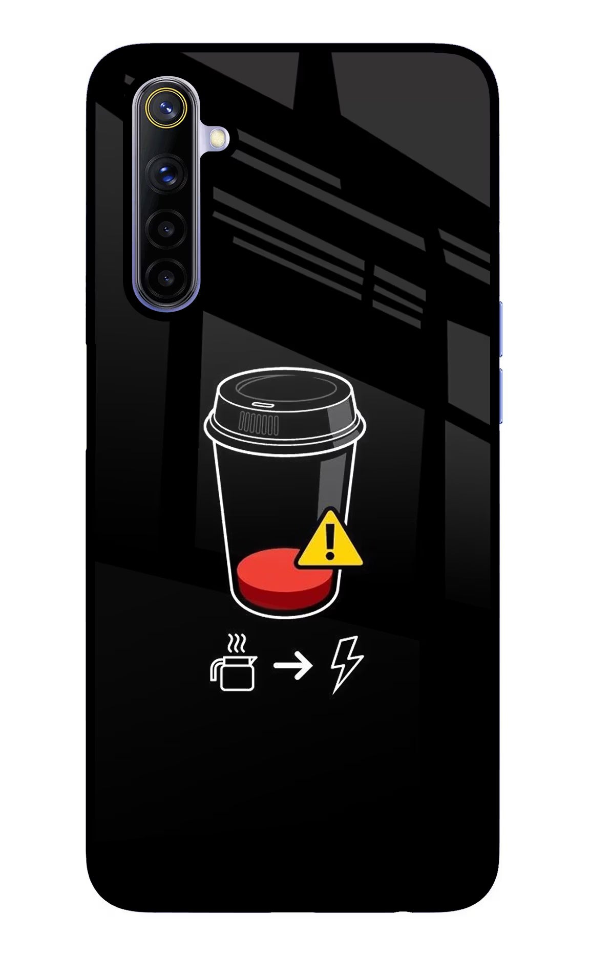 Coffee Realme 6/6i Glass Case Back Cover by Casekaro