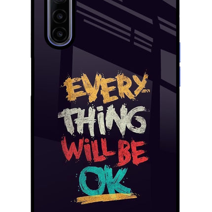 Everything Will Be Ok Realme 6/6i Glass Case Back Cover by Casekaro