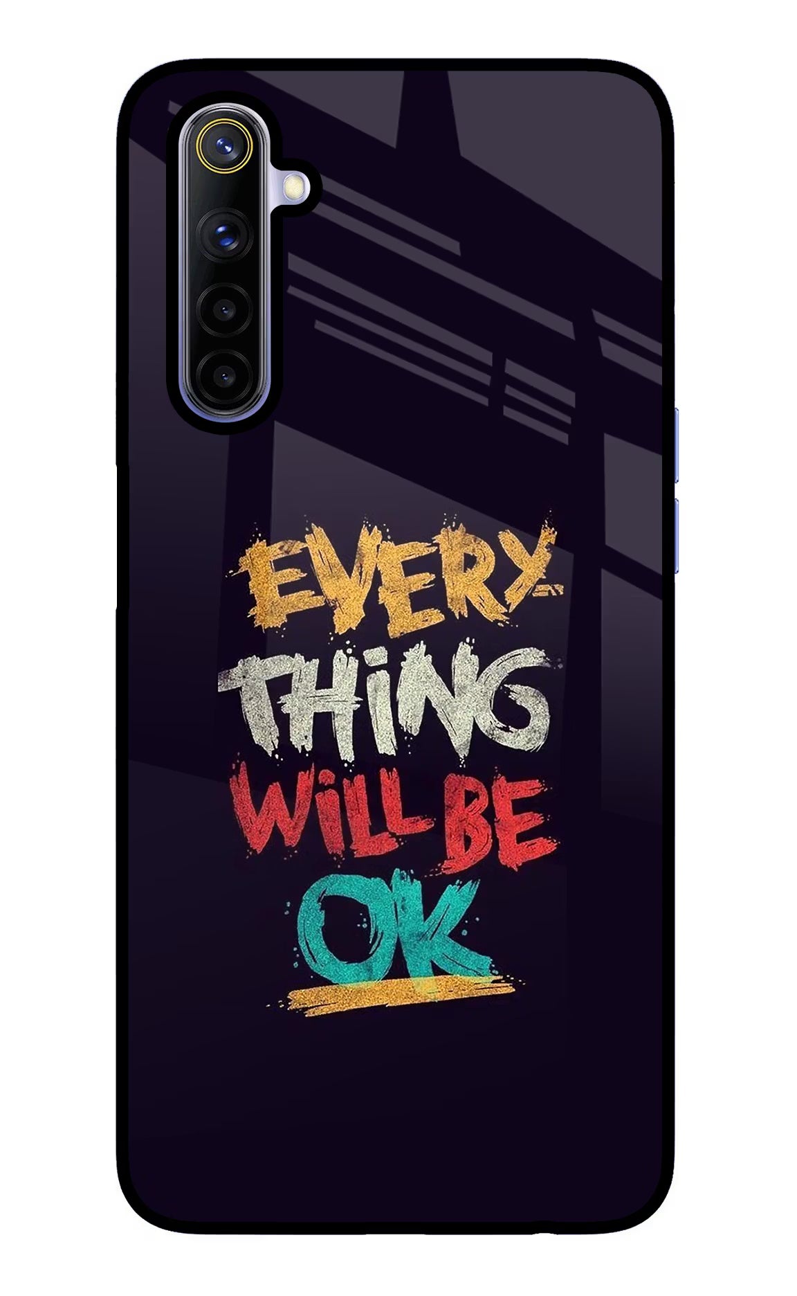 Everything Will Be Ok Realme 6/6i Glass Case Back Cover by Casekaro