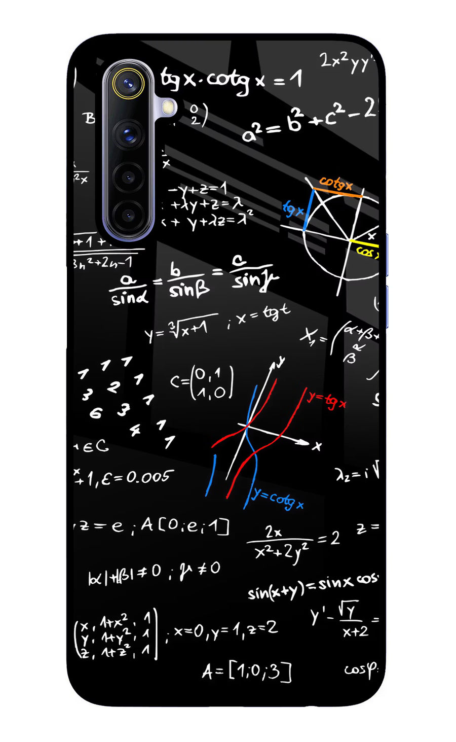 Mathematics Formula Realme 6/6i Back Cover, Glass case