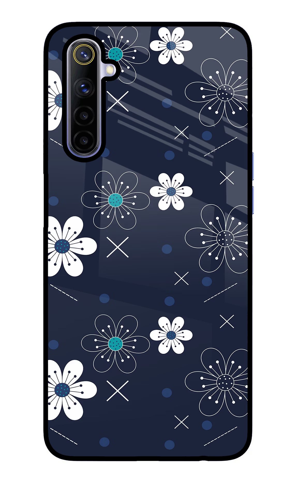 Flowers Realme 6/6i Glass Case Back Cover by Casekaro