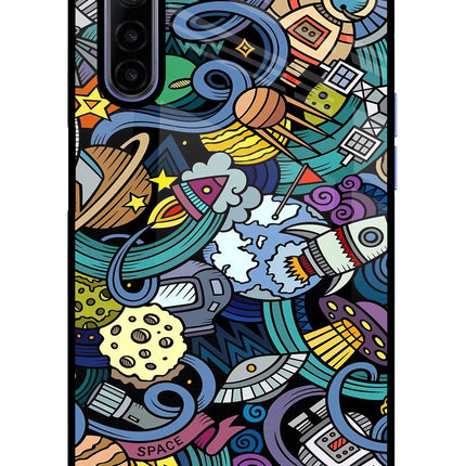 Space Abstract Realme 6/6i Glass Case