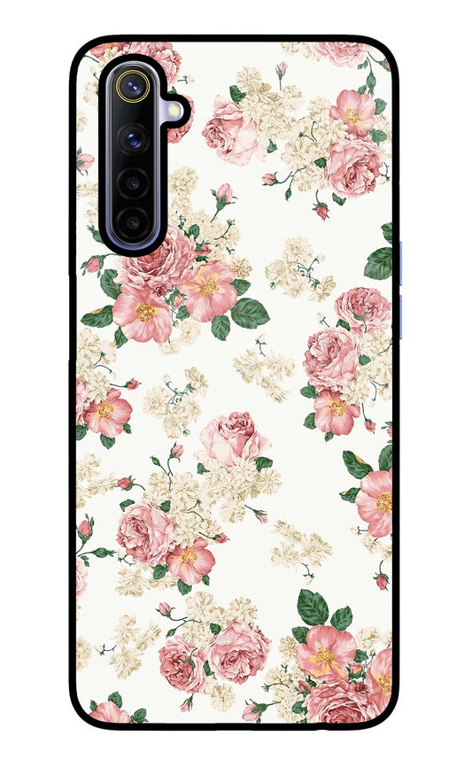 Flowers Realme 6/6i Glass Case