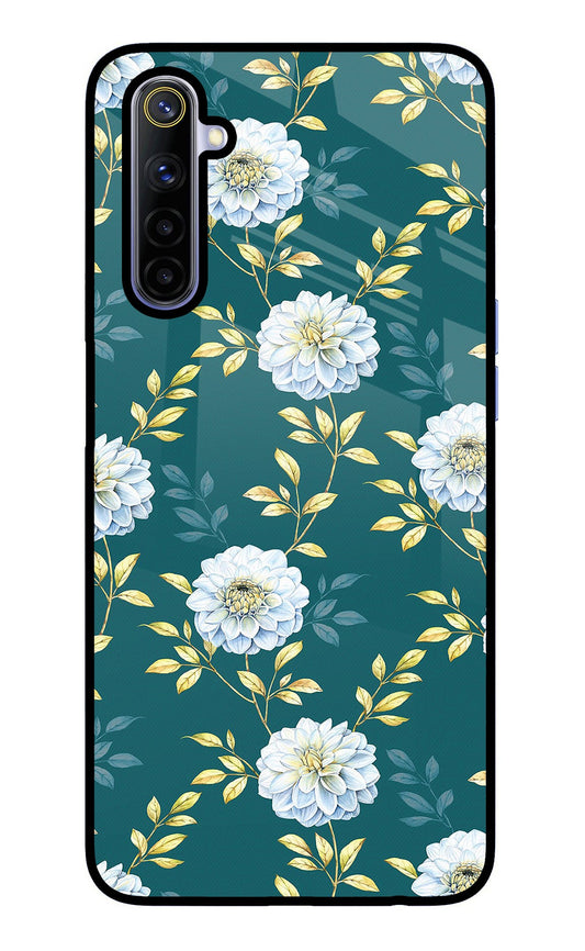 Flowers Realme 6/6i Glass Case