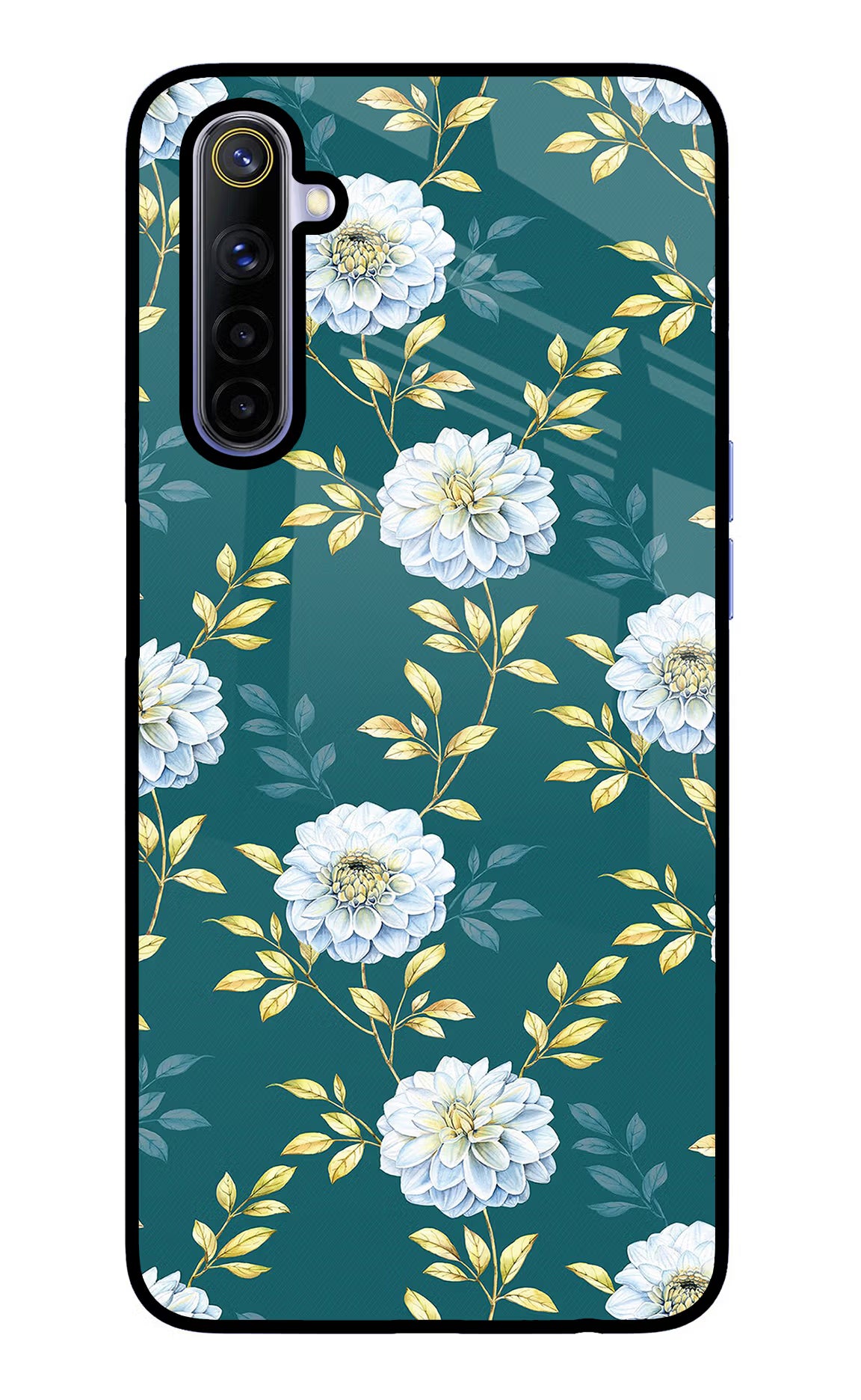 Flowers Realme 6/6i Glass Case Back Cover by Casekaro