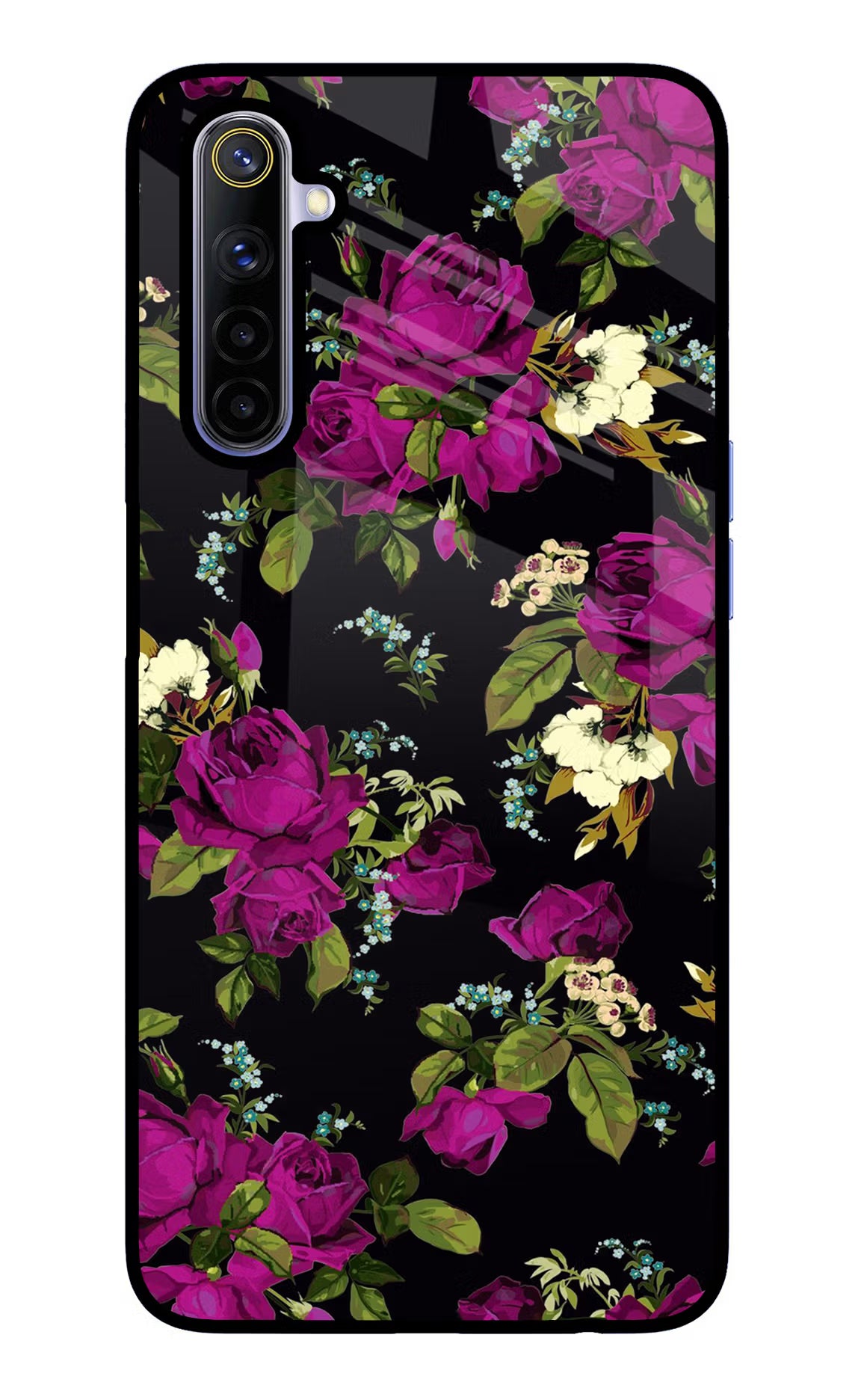 Flowers Realme 6/6i Glass Case Back Cover by Casekaro