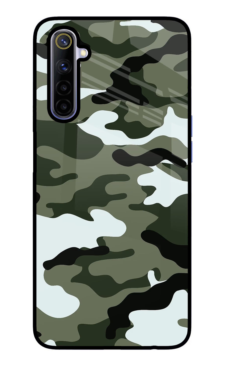 Camouflage Realme 6/6i Back Cover, Glass case